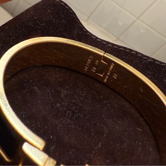 Hermes bracelet black & gold - Picture 15 of 16